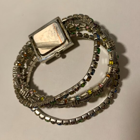 Vivani Rhinestone Watch Silver Tone - Picture 3 of 4